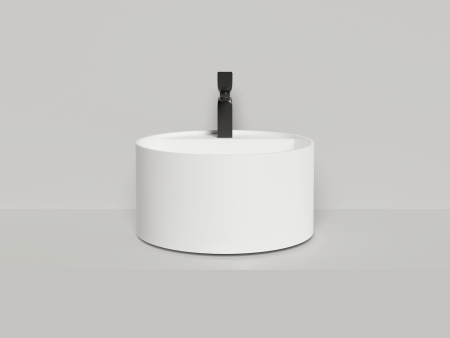 Раковина из литьевого мрамора Salini ARMONIA 130413G 45х45 накладная цвет белый без отверстий под смеситель